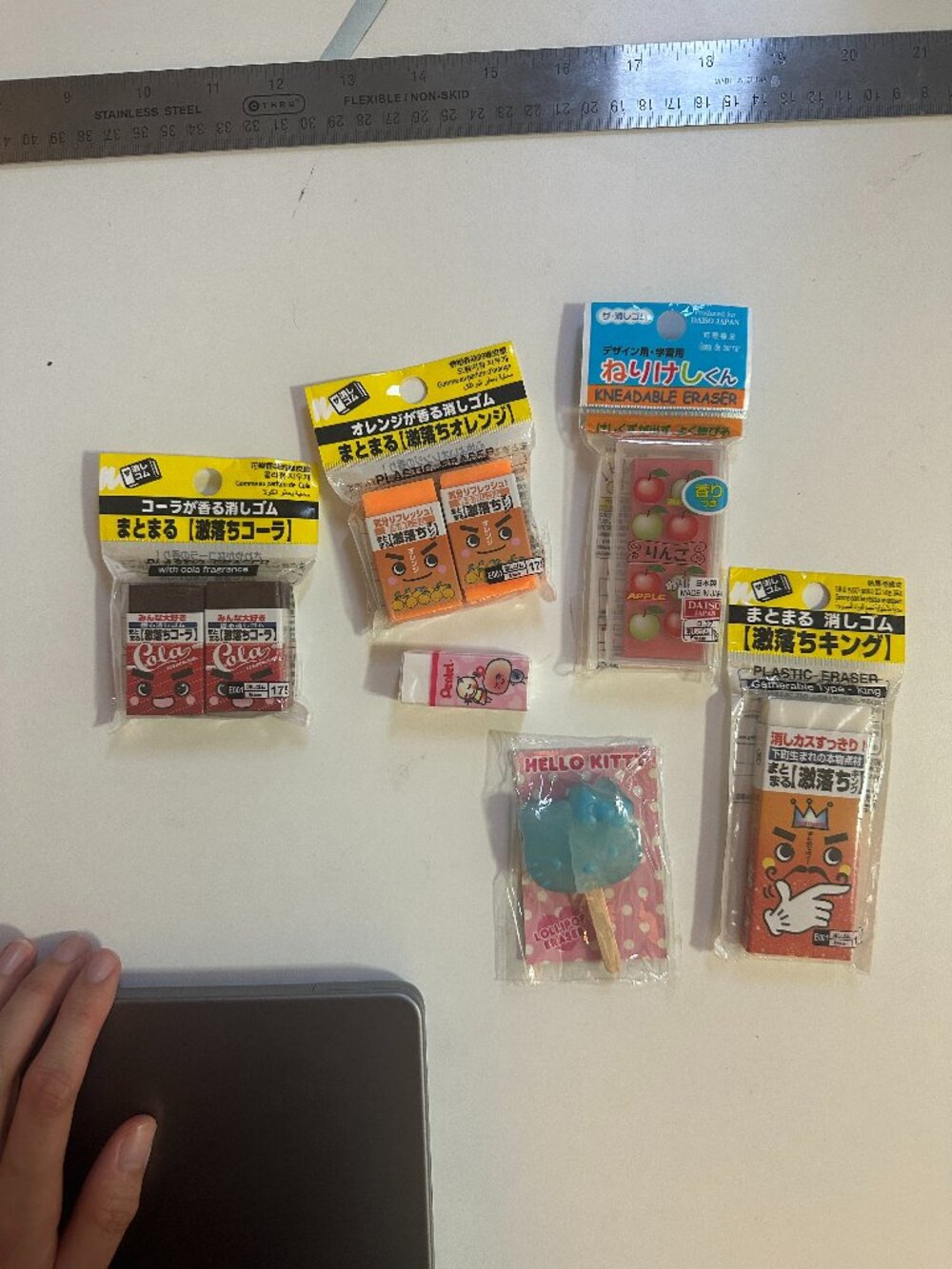 NEW bundle of 8 erasers Japanese
